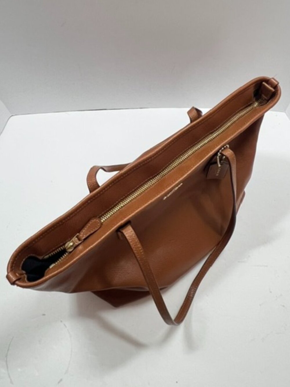 Coach Pebbled Leather City Zip Tote Bag Brown w/COA EUC - Picture 11 of 12